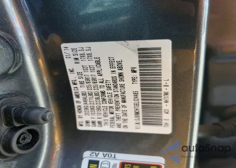 2014 Honda Cr-V Exl from USA, damaged, VIN 5J6RM3H75EL024485